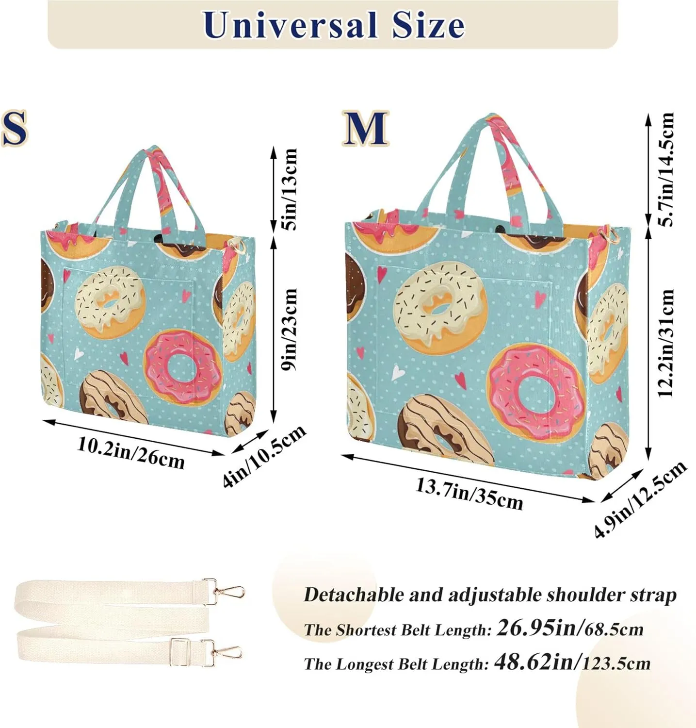 Shepherd Dog Cute Shoulder Tote Women Beach Travel Tote Aesthetic Purses Tote Bag with Pockets