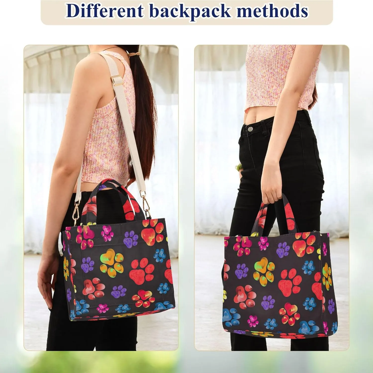 Shepherd Dog Cute Shoulder Tote Women Beach Travel Tote Aesthetic Purses Tote Bag with Pockets
