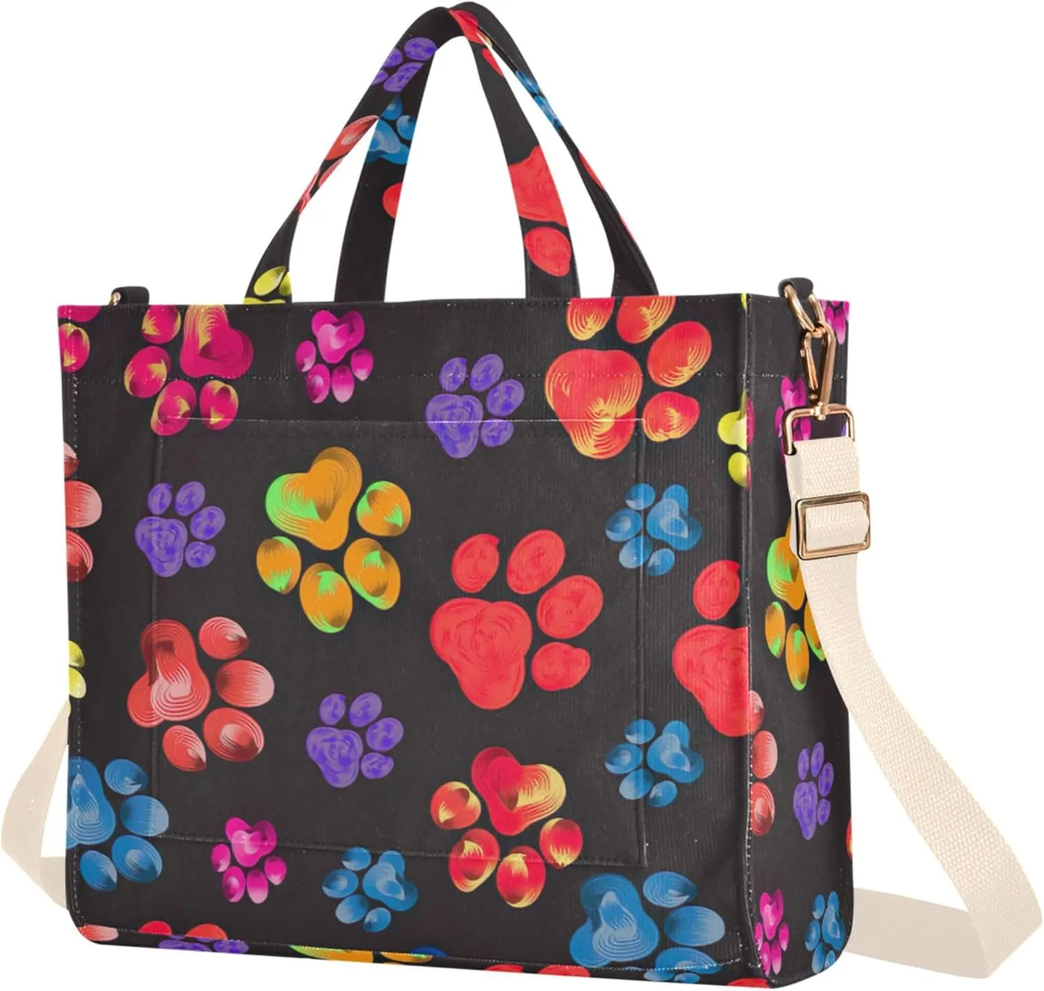 Shepherd Dog Cute Shoulder Tote Women Beach Travel Tote Aesthetic Purses Tote Bag with Pockets