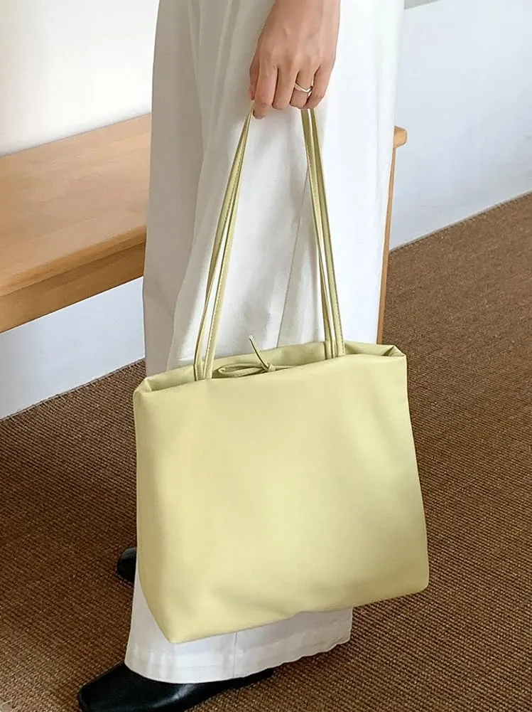 Shoulder Bag for Women Soft Leather Handbags Bucket Tote Bags Casual Work Purse Top Handle Ladies Satchel Bag Everyday