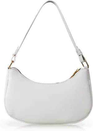 Shoulder Bag, PU Leather Shoulder Purse Shoulder Bag for Women, Women Handbag Crescent Shoulder Bag with Zipper