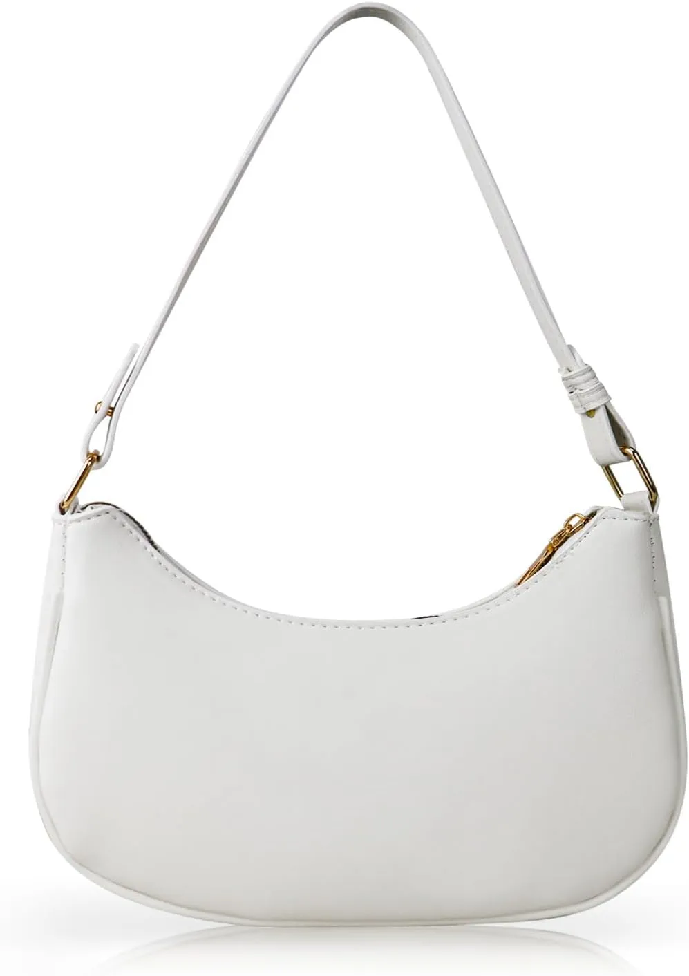 Shoulder Bag, PU Leather Shoulder Purse Shoulder Bag for Women, Women Handbag Crescent Shoulder Bag with Zipper