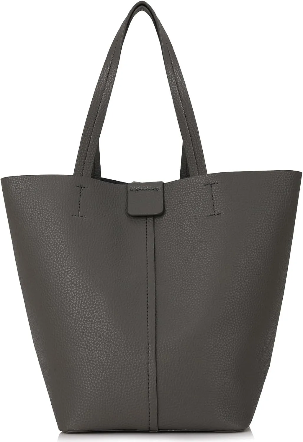 Shoulder Bag Women's 2 Piece Bucket Bag Set Soft Leather Tote & Crossbody Purse with Slouchy Hobo