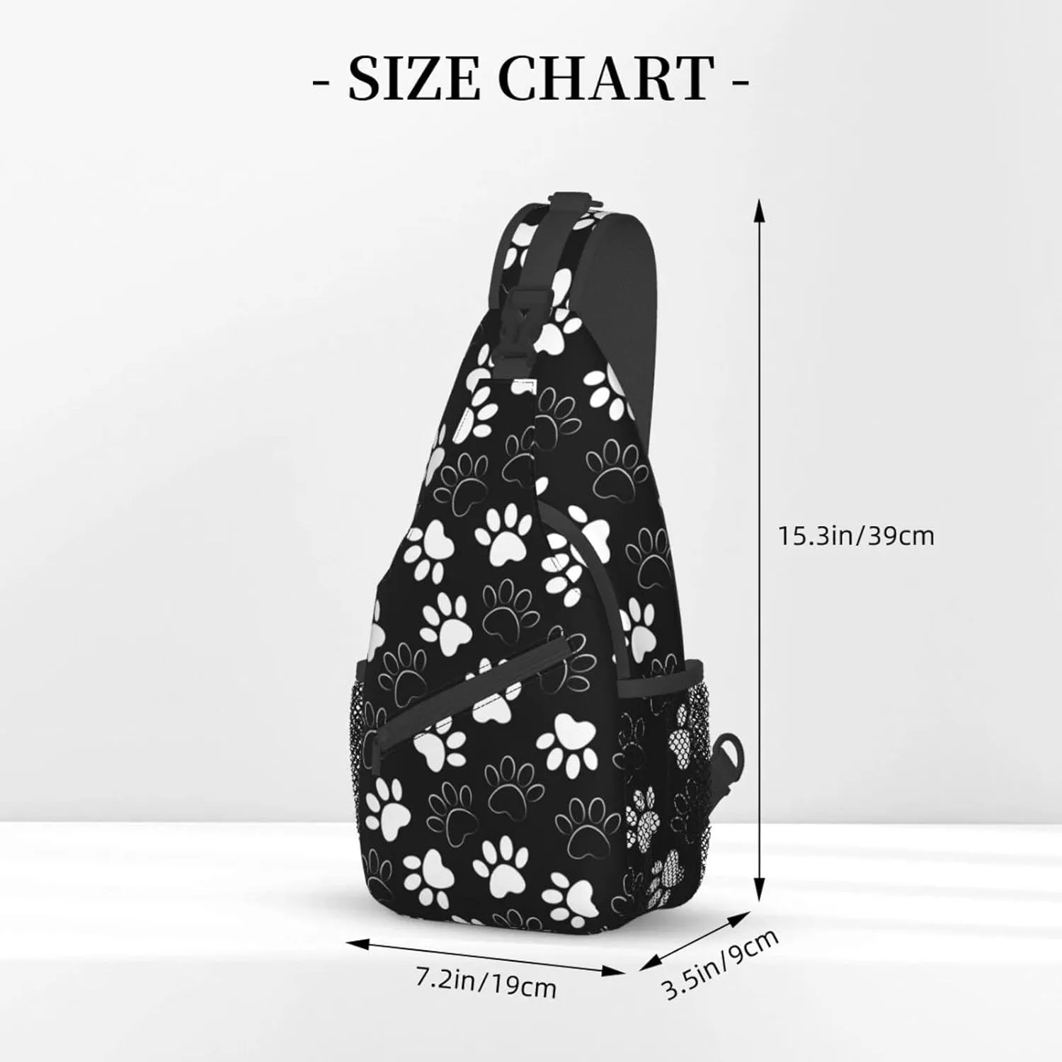 Sling Backpack, Dog Paw Sling Chest Bag Travel Hiking Daypack For Purses Shoulder Body Bag Women & Men's