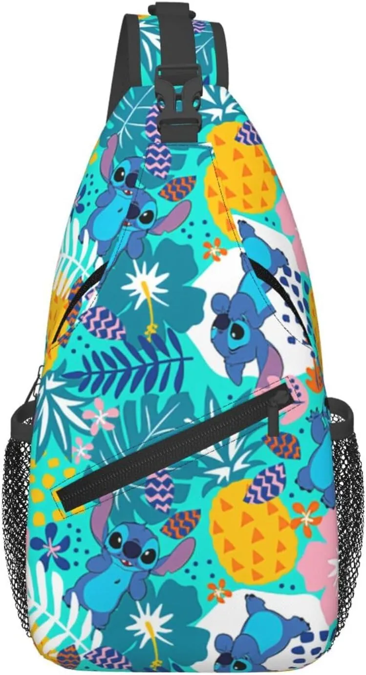 Sling Bag,Stitch Crossbody Sling Backpack Travel Hiking Chest Bag Daypack for Purses Shoulder Bag Women Men's