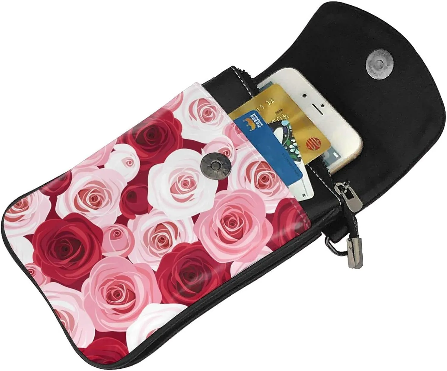 Small Crossbody Bag For Women,Leather Phone Purse Women'S Shoulder Handbags Wallet Purse -Spider On The Web