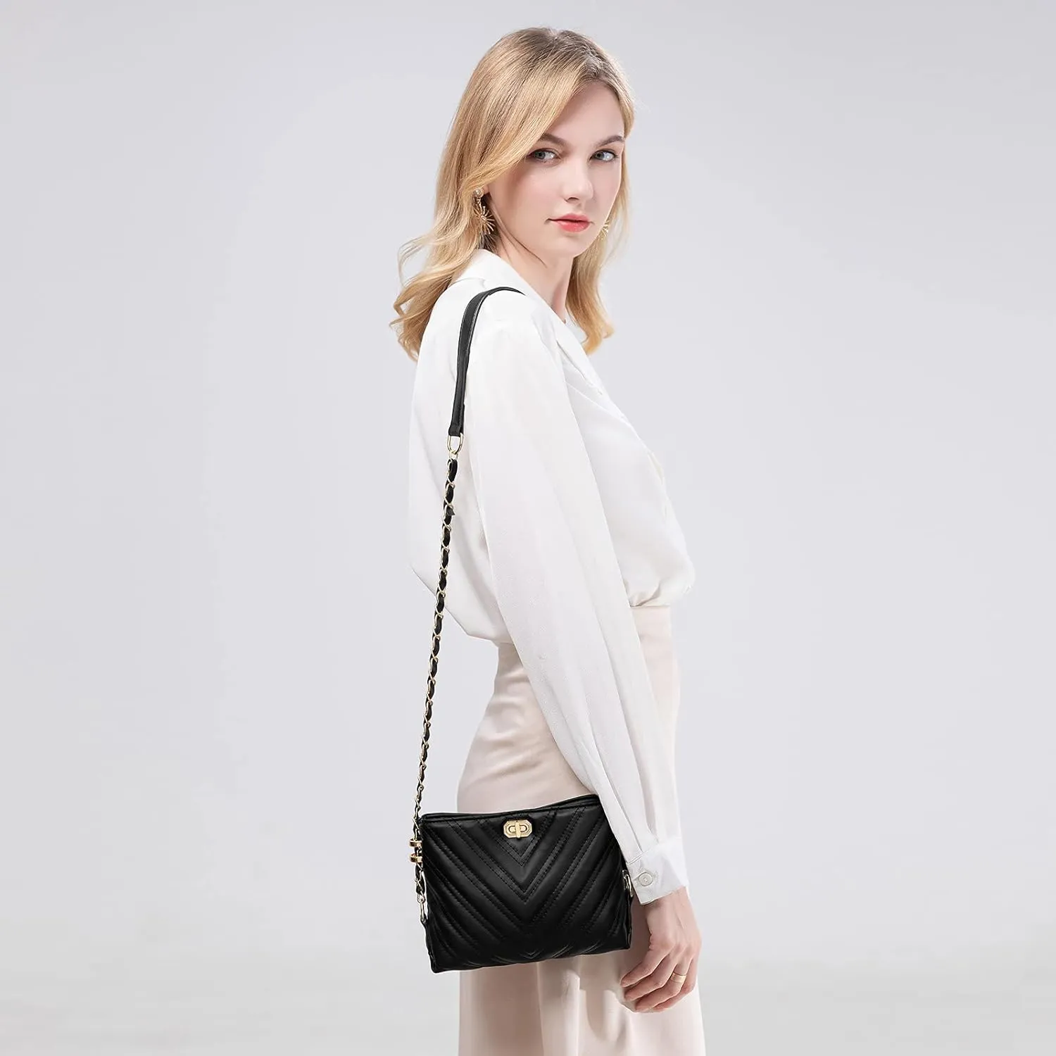Small Crossbody Bags for Women Purses Fashion Leather Lightweight Handbags Shoulder Bag