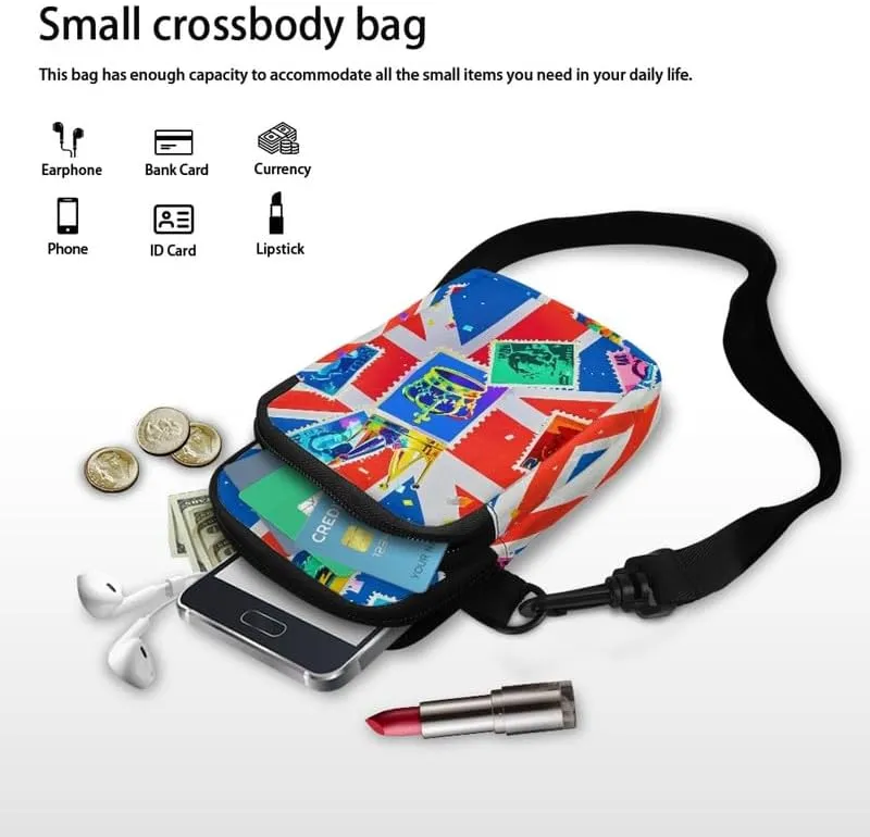Small Crossbody Bags for Women, Rustic Floral Fruits Print Mini Cell Phone Purses with Crossbody Strap Shoulder Bag