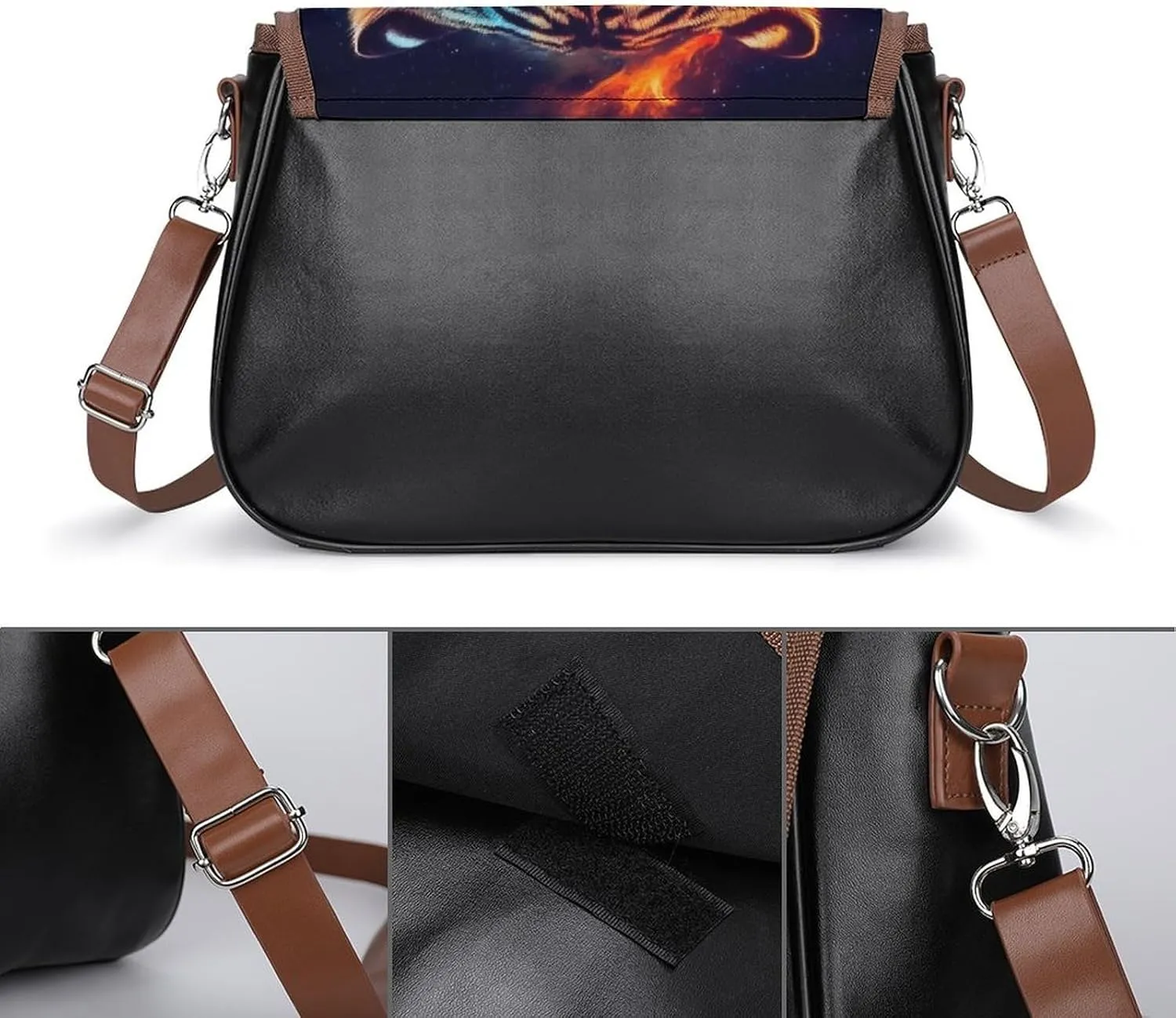 Small Crossbody Handbags Pu Leather Purse Travel Shoulder Bag with Adjustable Strap