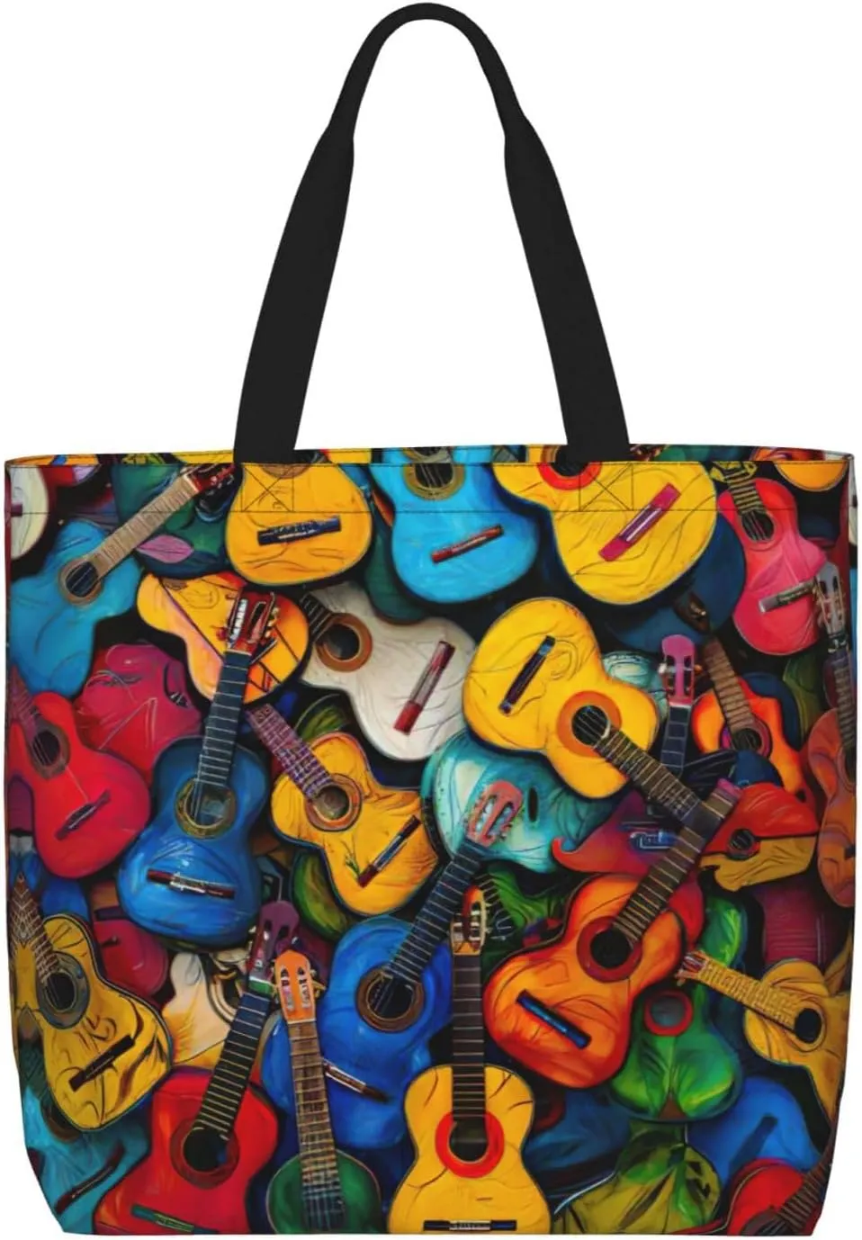 Small Rainbow Print Tote Bags Reusable Grocery Bag Shoulde Bag Handbag For Office Shopping Travel Women Casual Work
