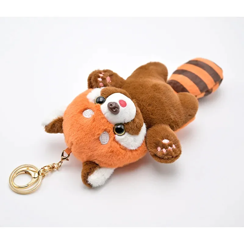 Small Red Panda Plush Keychain