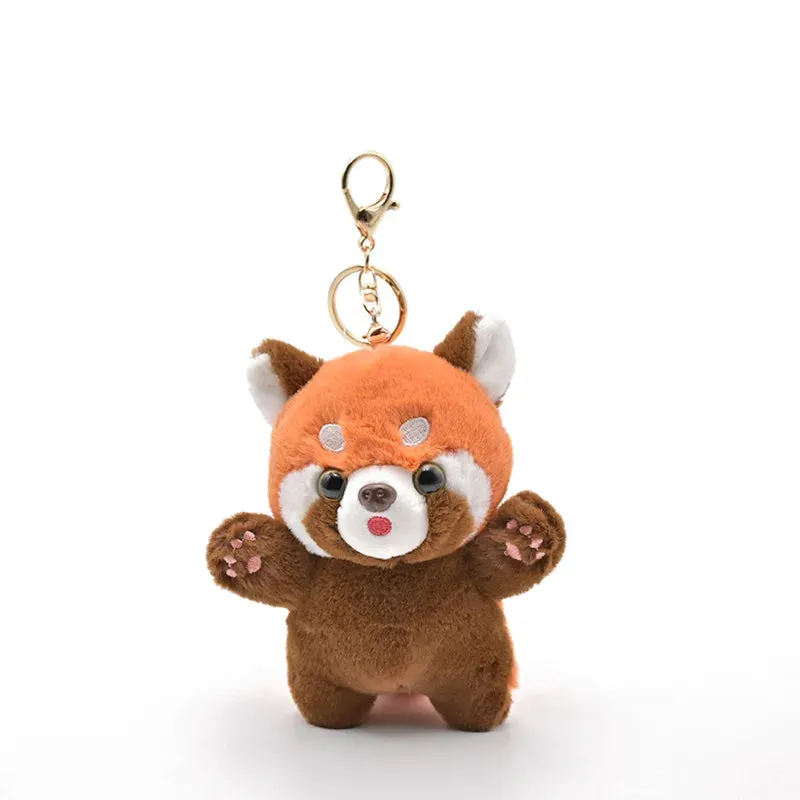 Small Red Panda Plush Keychain