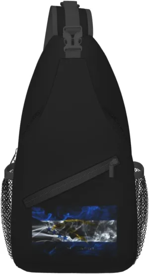 Smoke Flag Of Johnston Atoll Local Crossbody Bags For Women Men Chest Backpack Gym Shoulder Bag Travel Outdoor Sports Casual Crossbody Bags