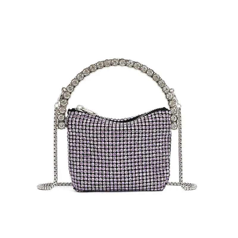Soft Diamond Handbag the Dinner Party Small Square Bag Ladies Chain Cross Body Bag