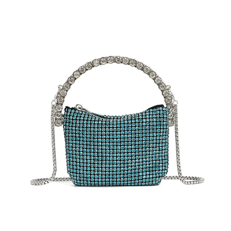 Soft Diamond Handbag the Dinner Party Small Square Bag Ladies Chain Cross Body Bag