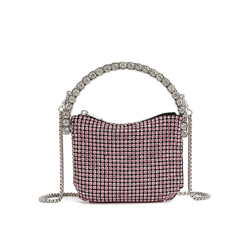 Soft Diamond Handbag the Dinner Party Small Square Bag Ladies Chain Cross Body Bag