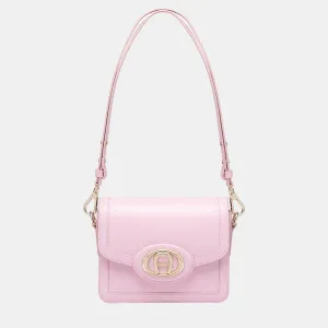 Soft Pink shiny light gold Metal Luisa Crossbody Bag Soft Pink