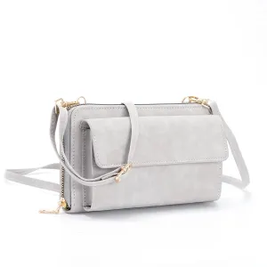 Soft Suede Crossbody Shoulder Bag