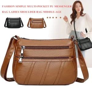 Soft Touch PU Leather Cool Messenger Bags For Women