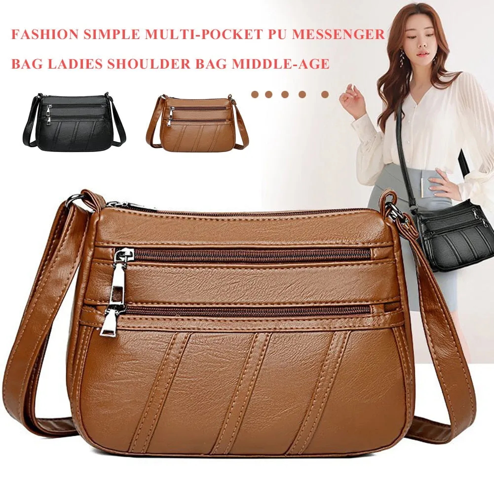 Soft Touch PU Leather Cool Messenger Bags For Women