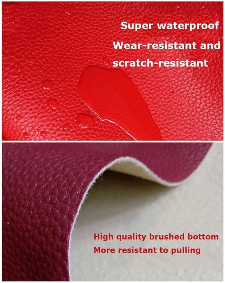 Solid Color Lychee Grain Texture PU Synthetic Leather Sheet 39.4" x 55" (100x140cm) Perfect for Making Hair Bow Handbag DIY Projects 1 Piece(Flesh Pink,1.4x2m)
