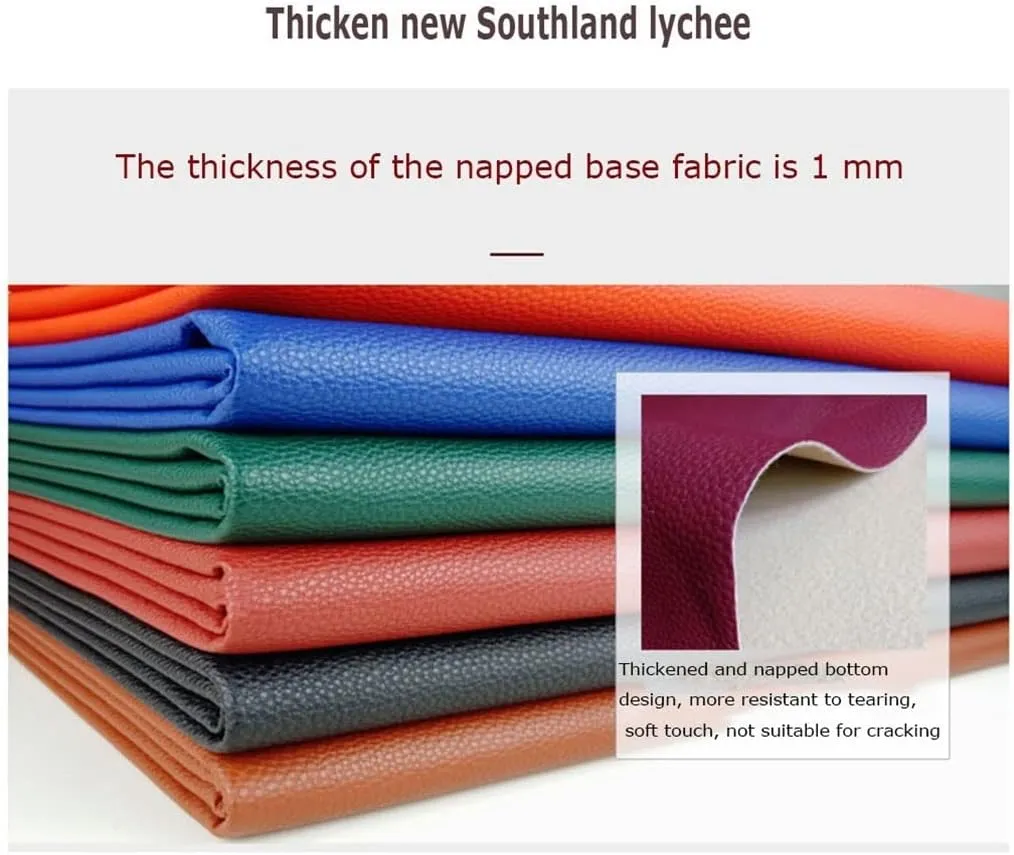 Solid Color Lychee Grain Texture PU Synthetic Leather Sheet 39.4" x 55" (100x140cm) Perfect for Making Hair Bow Handbag DIY Projects 1 Piece(Flesh Pink,1.4x2m)