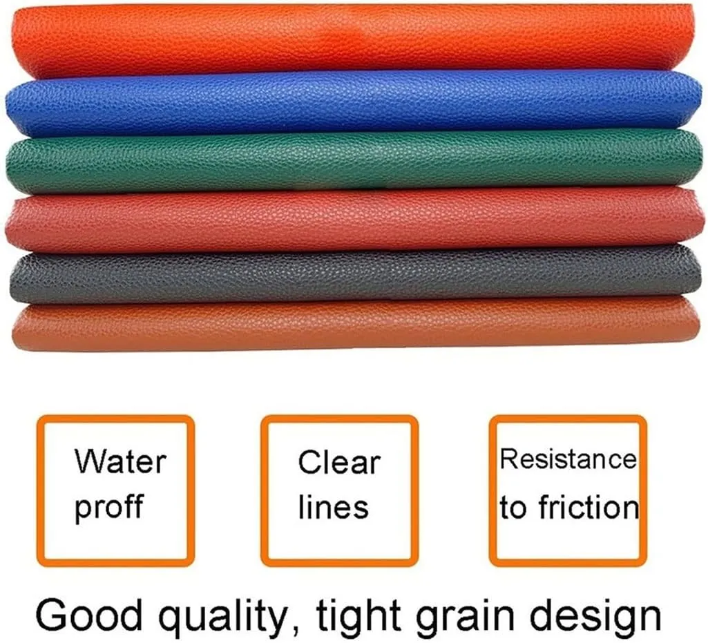 Solid Color Lychee Grain Texture PU Synthetic Leather Sheet 39.4" x 55" (100x140cm) Perfect for Making Hair Bow Handbag DIY Projects 1 Piece(Flesh Pink,1.4x2m)