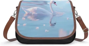 Spring Swan Lake Fashion Crossbody Bags for Women Lightweight Shoulder Handbags Travel Purse with Strap Custom Gifts