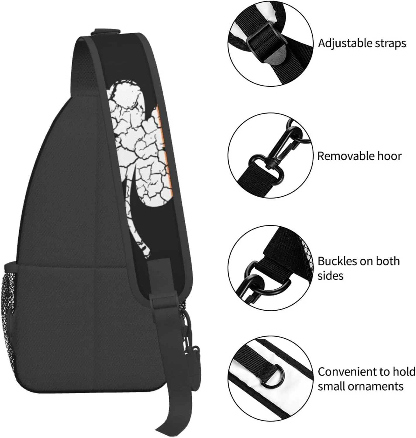 St Patrick's Day Irish Flag Shamrock Clover Sling Bag Crossbody Bag Casual Chest Bags Travel Shoulder Backpack