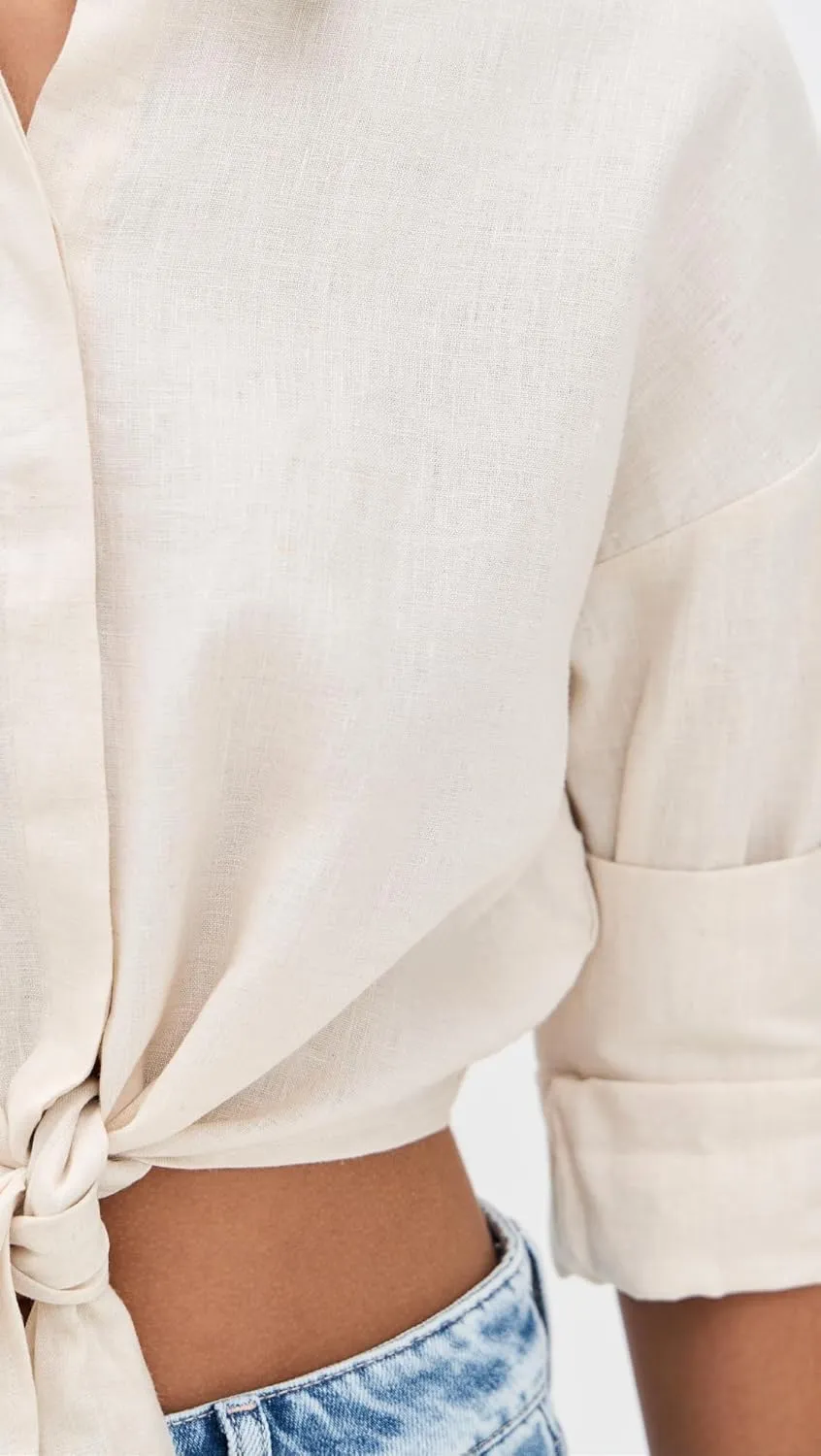STAUD Women's Lisa Linen Top