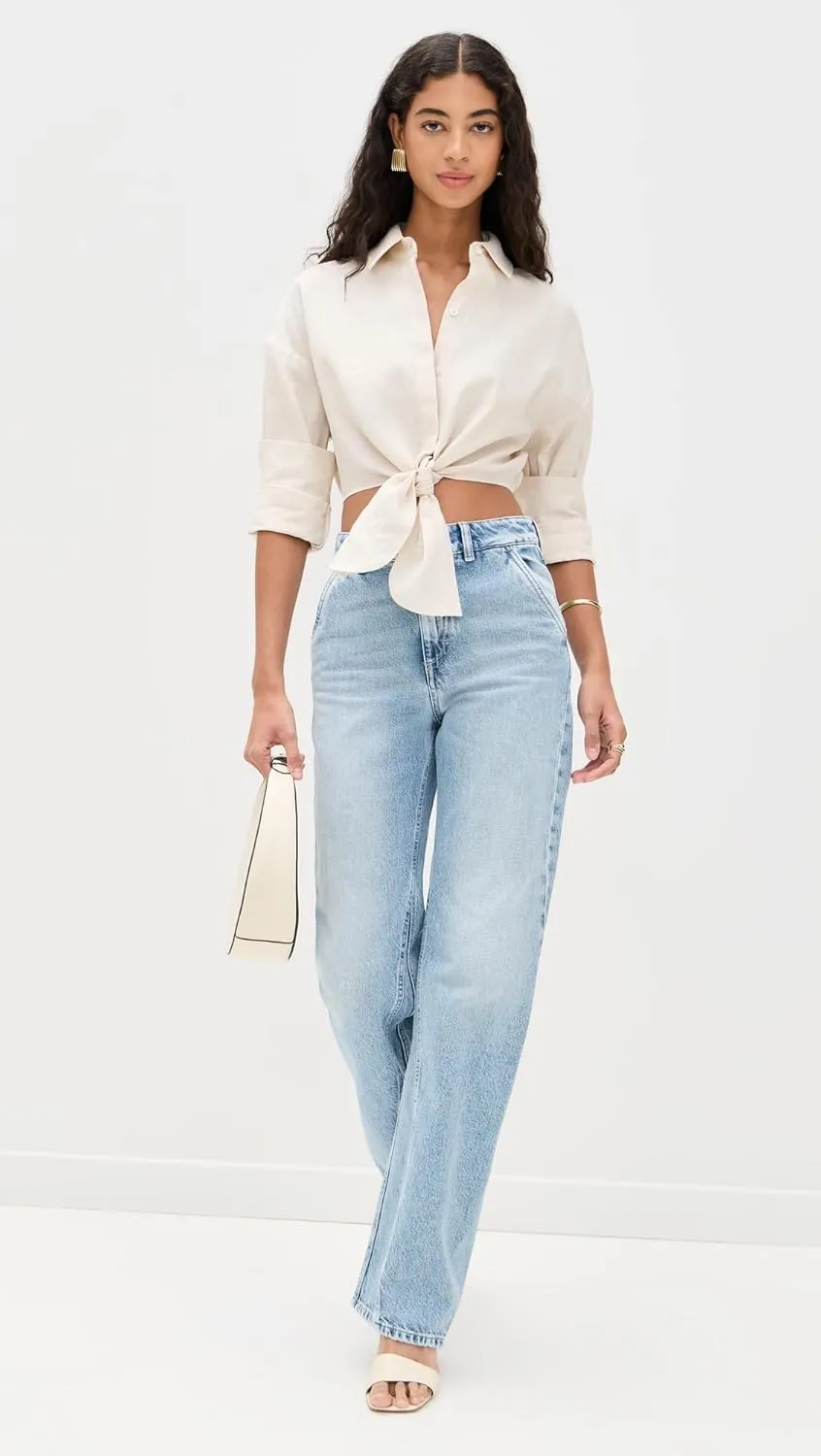 STAUD Women's Lisa Linen Top