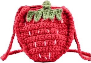 Strawberry Crossbody Bag - Small Knitted Fruit Purse, Novelty Cute Red Knitting Bag for Girls