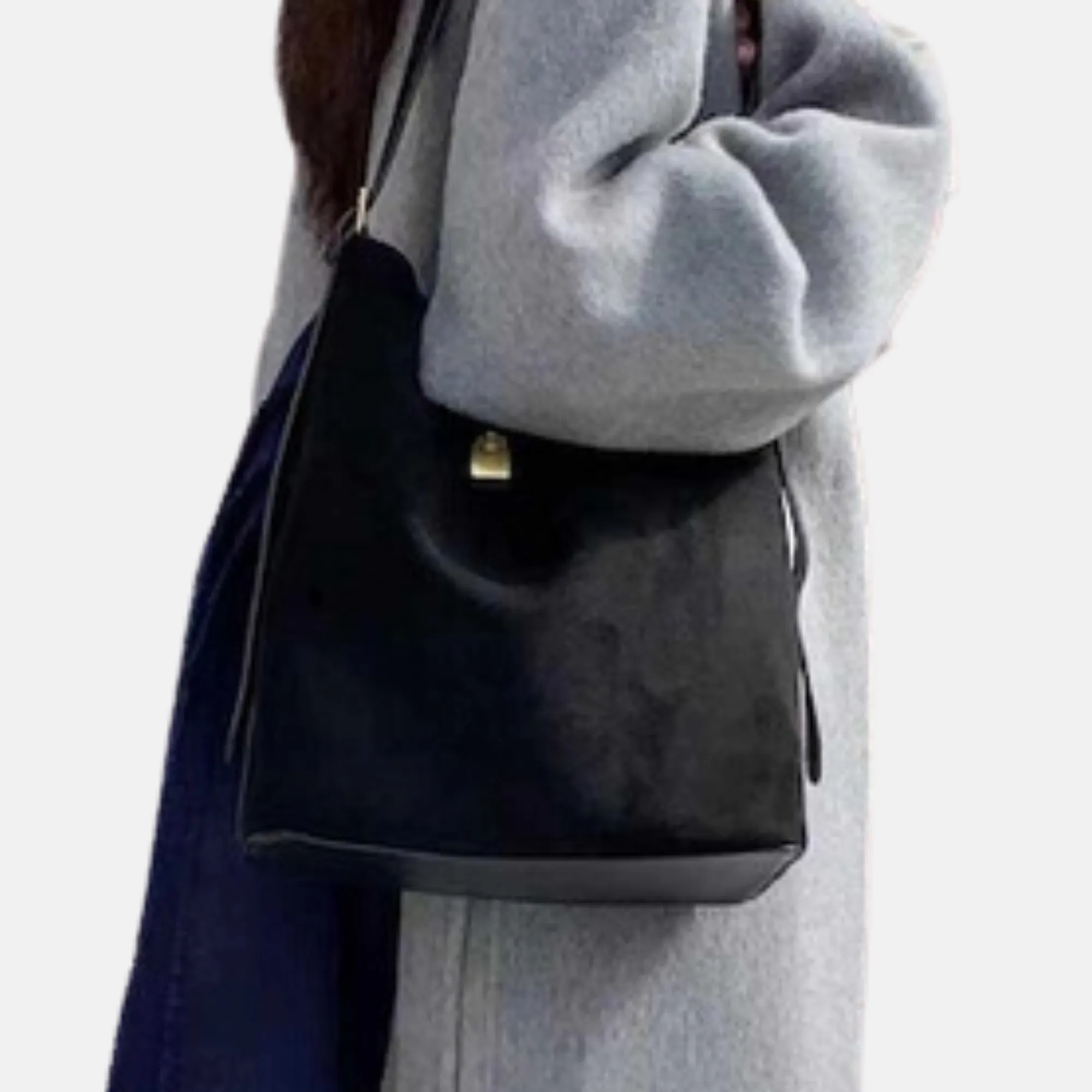 Suede Bucket Bag