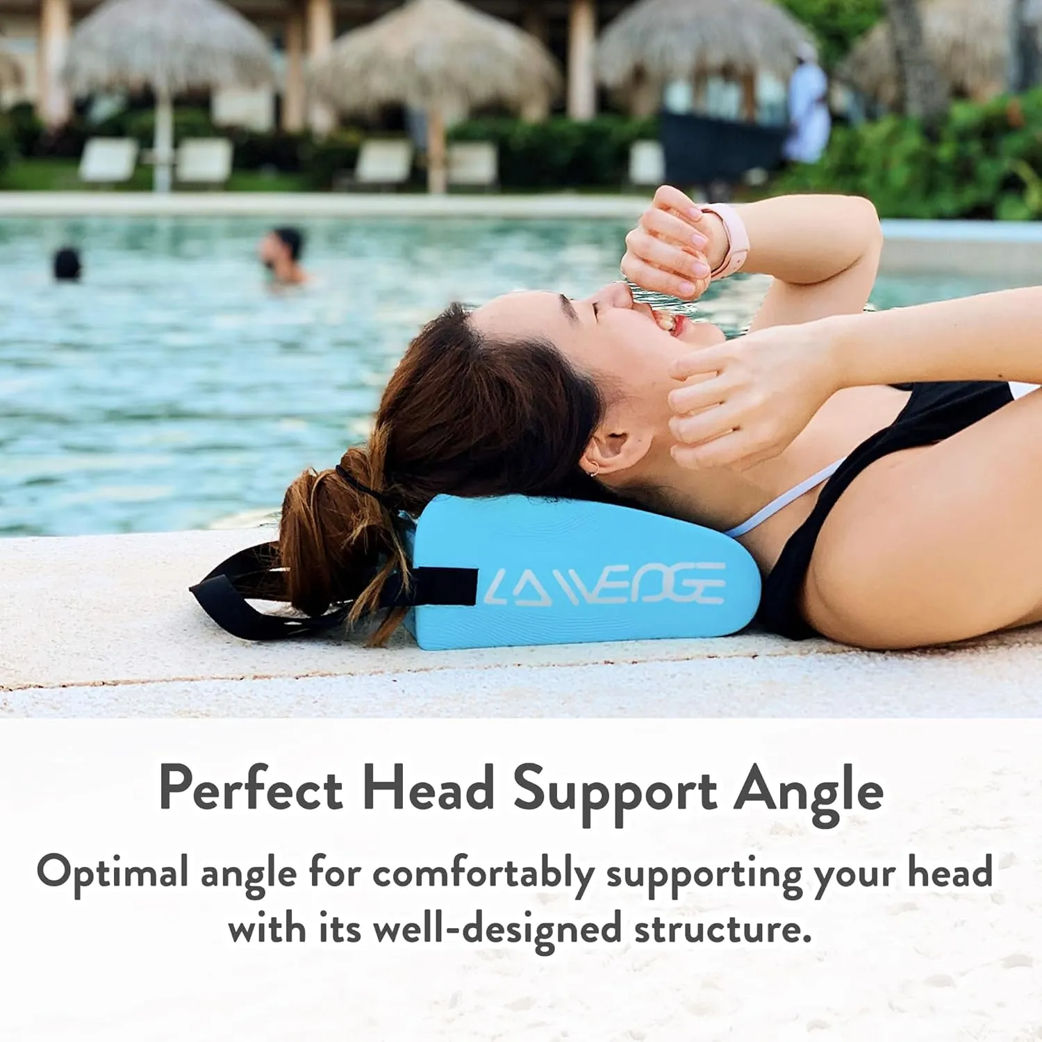 Summer Pool Beach Headrest and Accessory Carry On Bag with Storage for Keys Phones Wallet