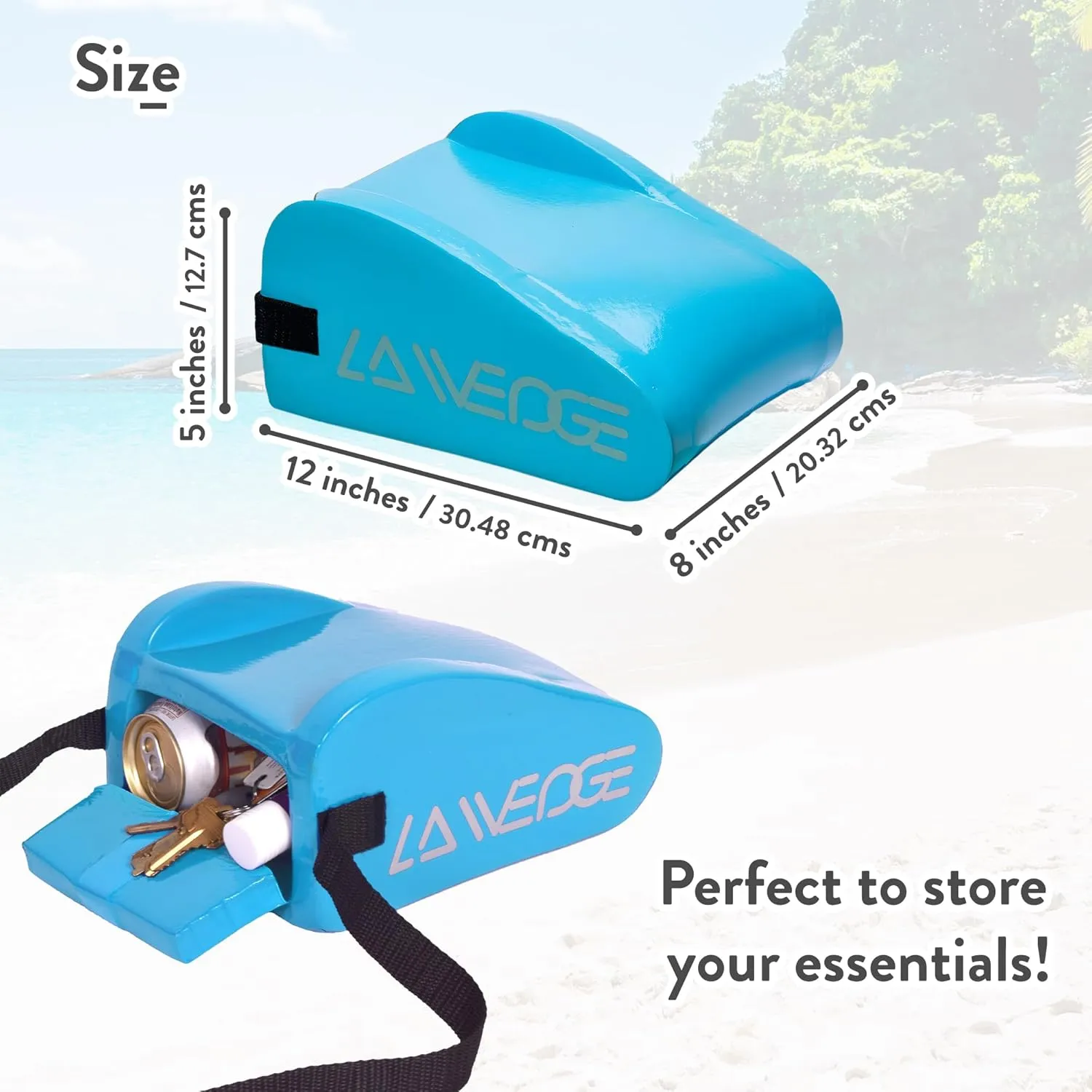 Summer Pool Beach Headrest and Accessory Carry On Bag with Storage for Keys Phones Wallet