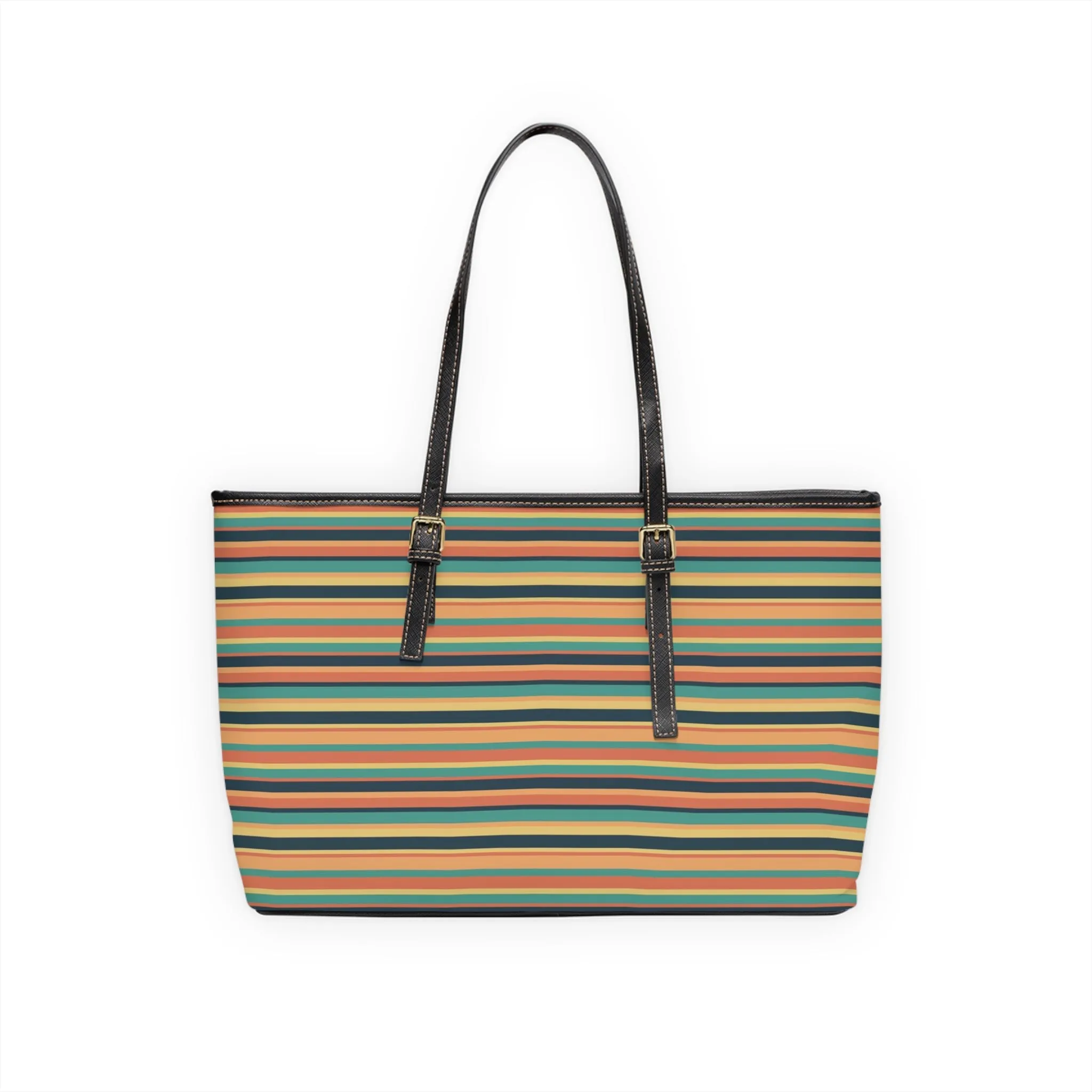 Sunbaked Stripes Faux Leather Shoulder Bag
