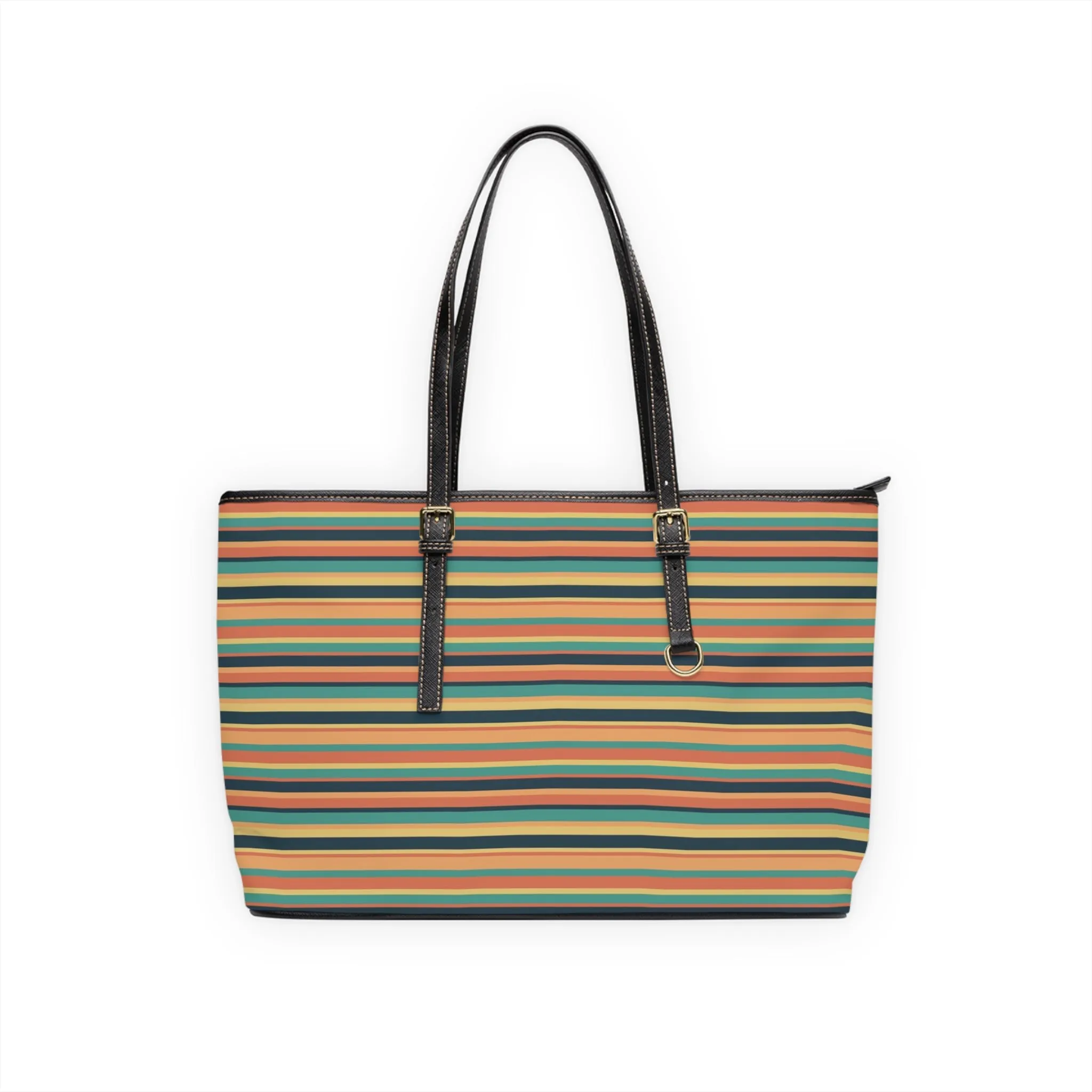 Sunbaked Stripes Faux Leather Shoulder Bag