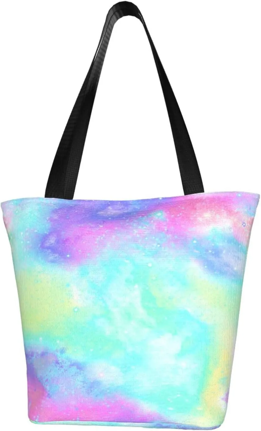 Sunflower American Flag Tote Bag For Women Lightweight Shoulder Bags Shopping Handbags With Zipper
