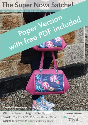 Super Nova Satchel Paper Sewing Pattern