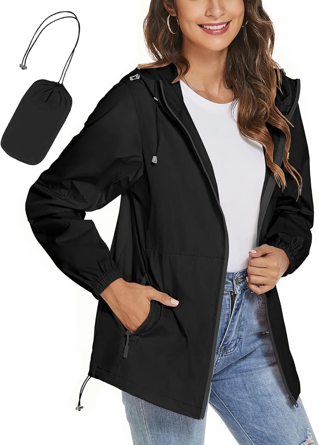 TCOT Womens Rain Jackets Waterproof Windbreaker Jackets lightweight Portable Rain Coat