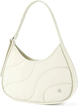 Telena Shoulder Bag Puffer Crescent Bags for Women Quilted Hobo Handbags Lightweight Clutch Purse