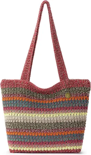 The Sak Casual Classics Tote Bag - Hand Crochet Woman's Purse For Everyday, Travel, Beach Bag - Handbag With Shoulder Straps