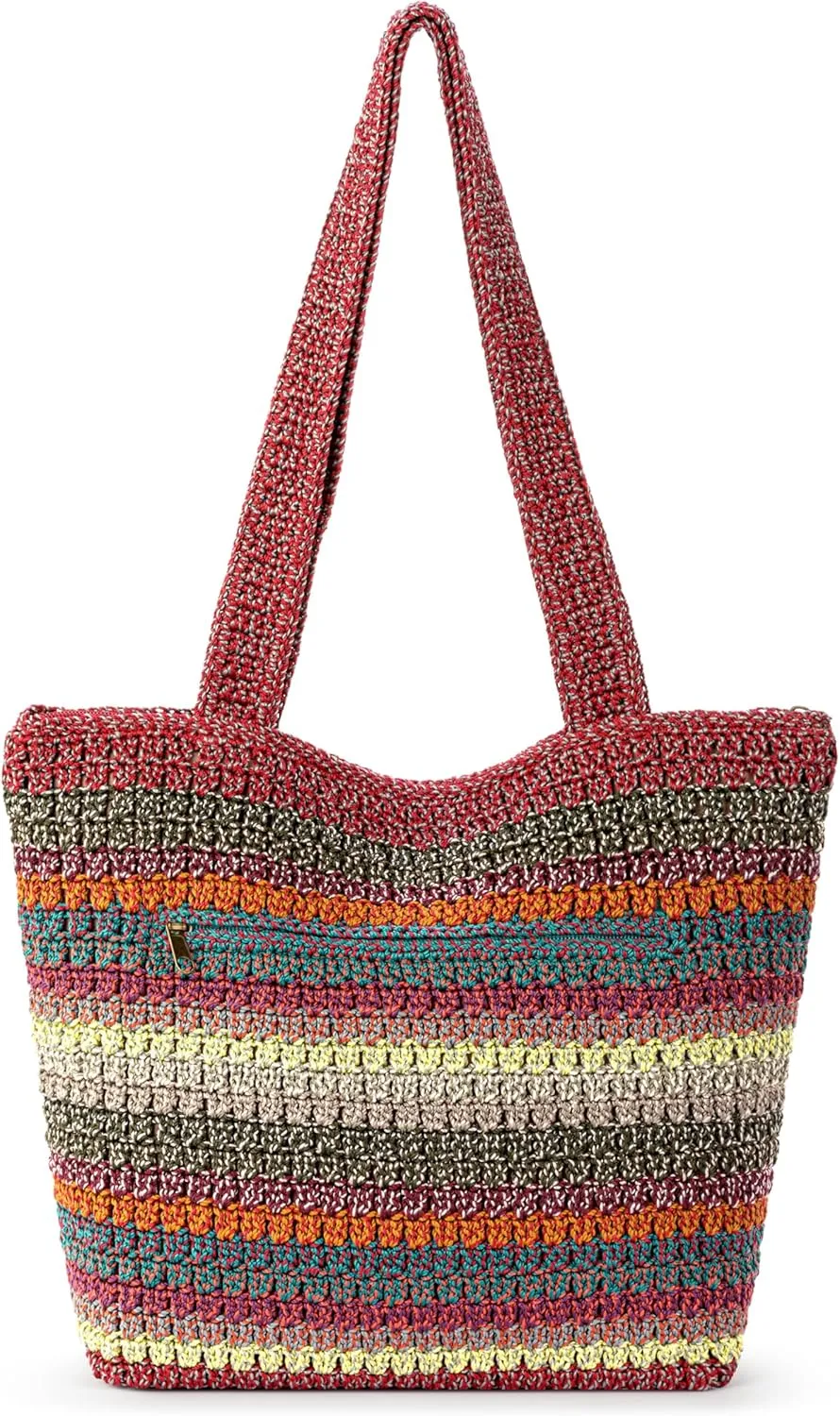 The Sak Casual Classics Tote Bag - Hand Crochet Woman's Purse For Everyday, Travel, Beach Bag - Handbag With Shoulder Straps