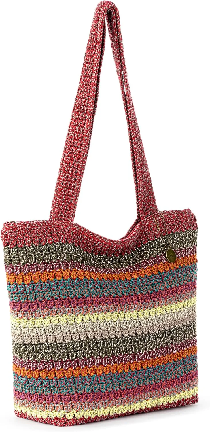 The Sak Casual Classics Tote Bag - Hand Crochet Woman's Purse For Everyday, Travel, Beach Bag - Handbag With Shoulder Straps