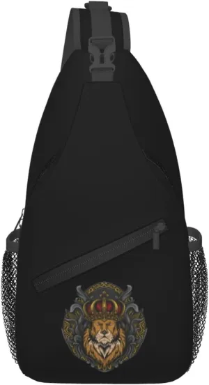 The Silent Lion Crossbody Bags For Women Men Chest Backpack Gym Shoulder Bag Travel Outdoor Sports Casual Crossbody Bags