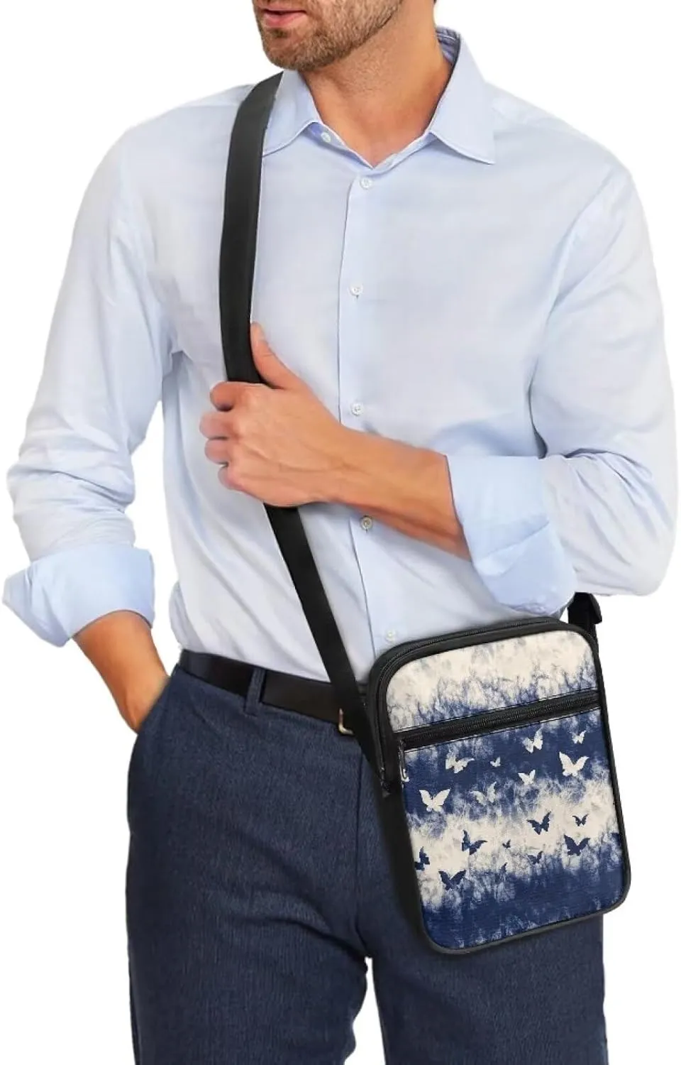 TODIYADDU Messenger Bag for Women Men Small Crossbody Purse with Adjustable Strap Travel Shoulder Bag Lightweight Handbags