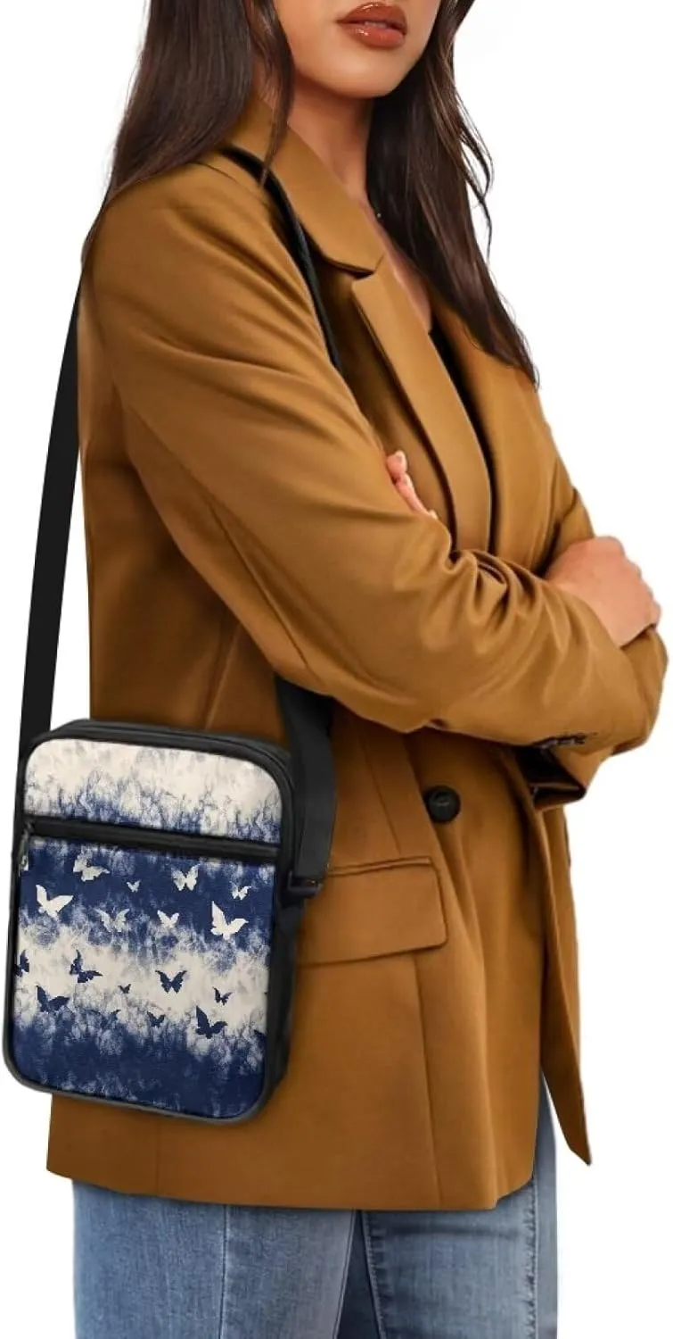 TODIYADDU Messenger Bag for Women Men Small Crossbody Purse with Adjustable Strap Travel Shoulder Bag Lightweight Handbags