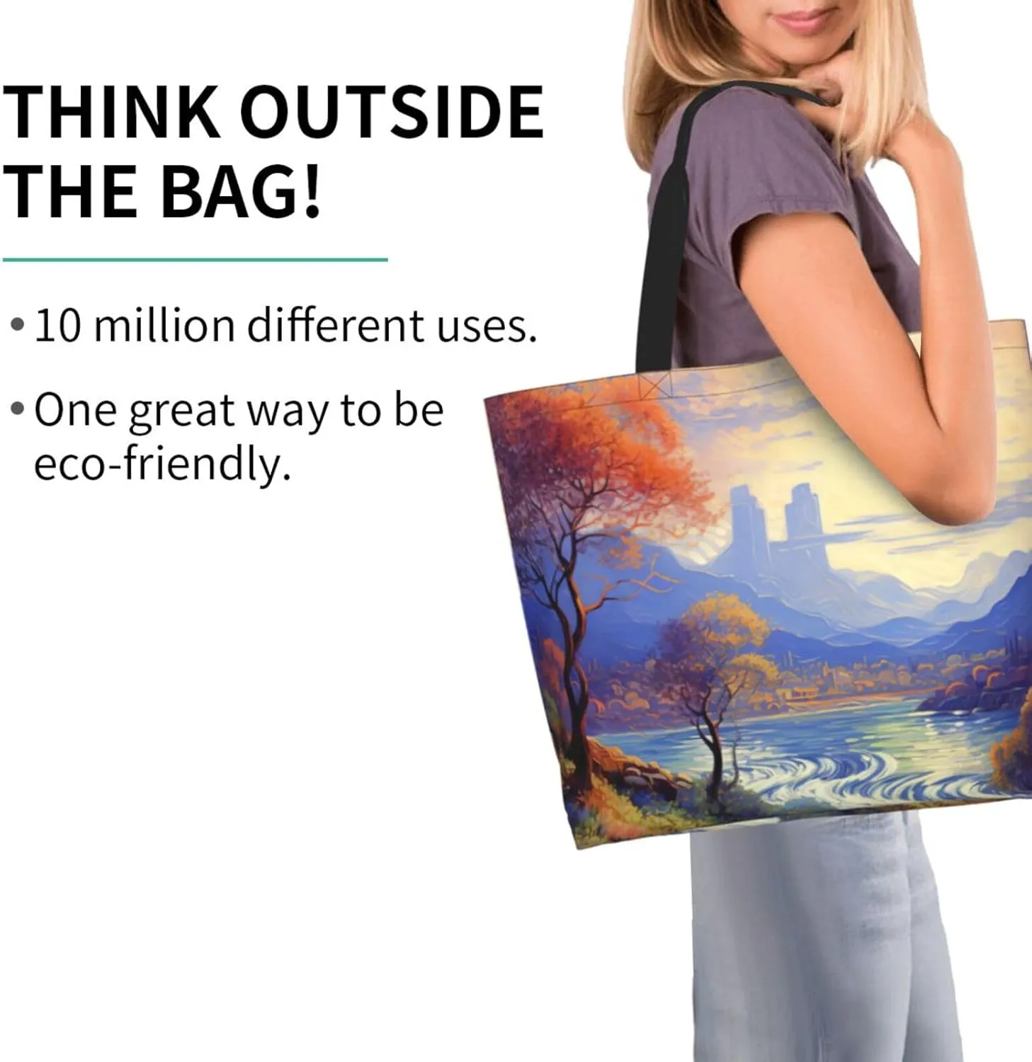 Tote Bag for Women Grocery Bag Reusable Shopping Bag Animal Lion in Suits Handbag Foldable Shoulder Bag