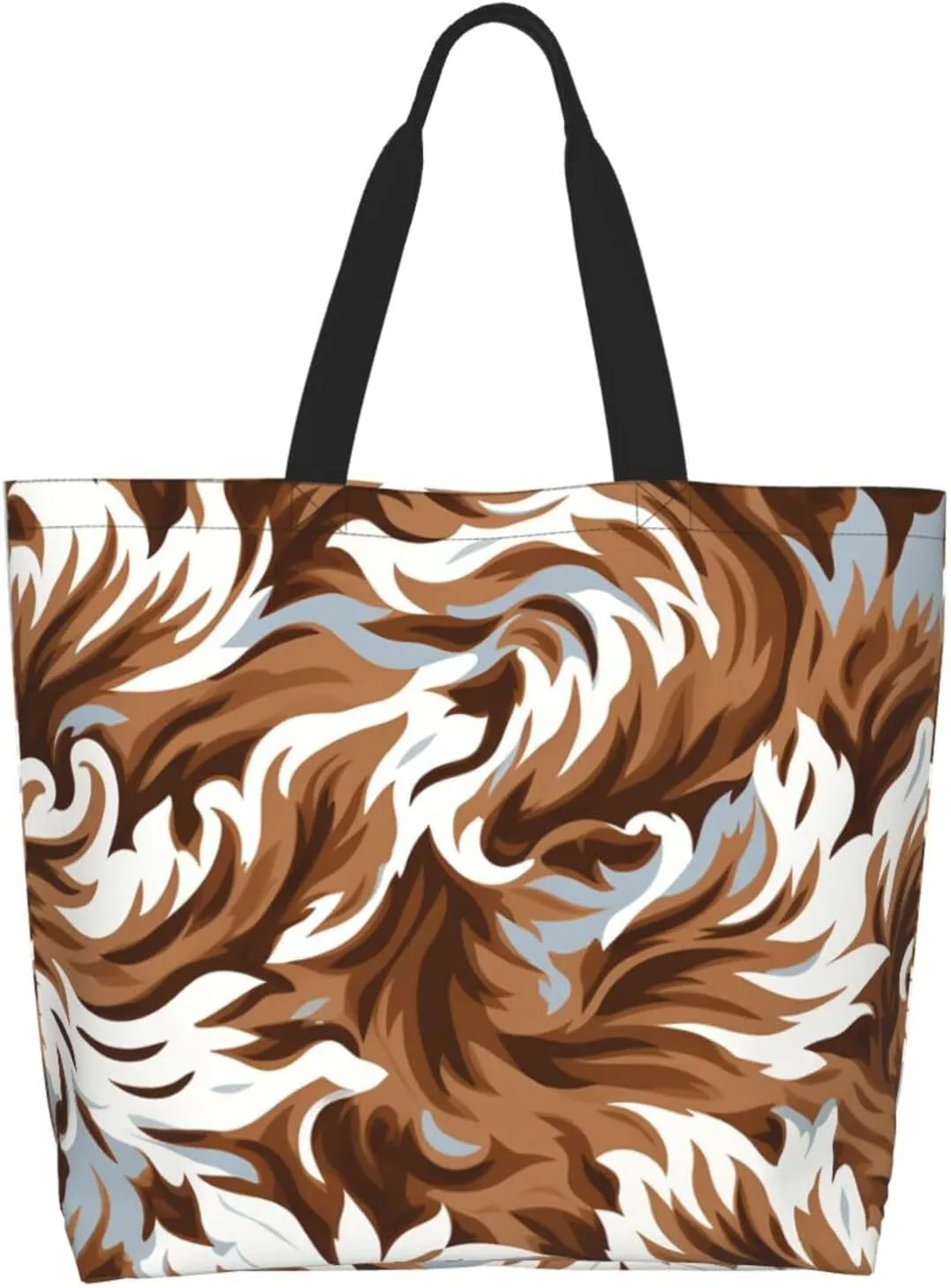 Tote Bag for Women Reusable Grocery Bag Shopping Bag Cat Wearing Flower Tote Bags Handbag Foldable Shoulder Bag