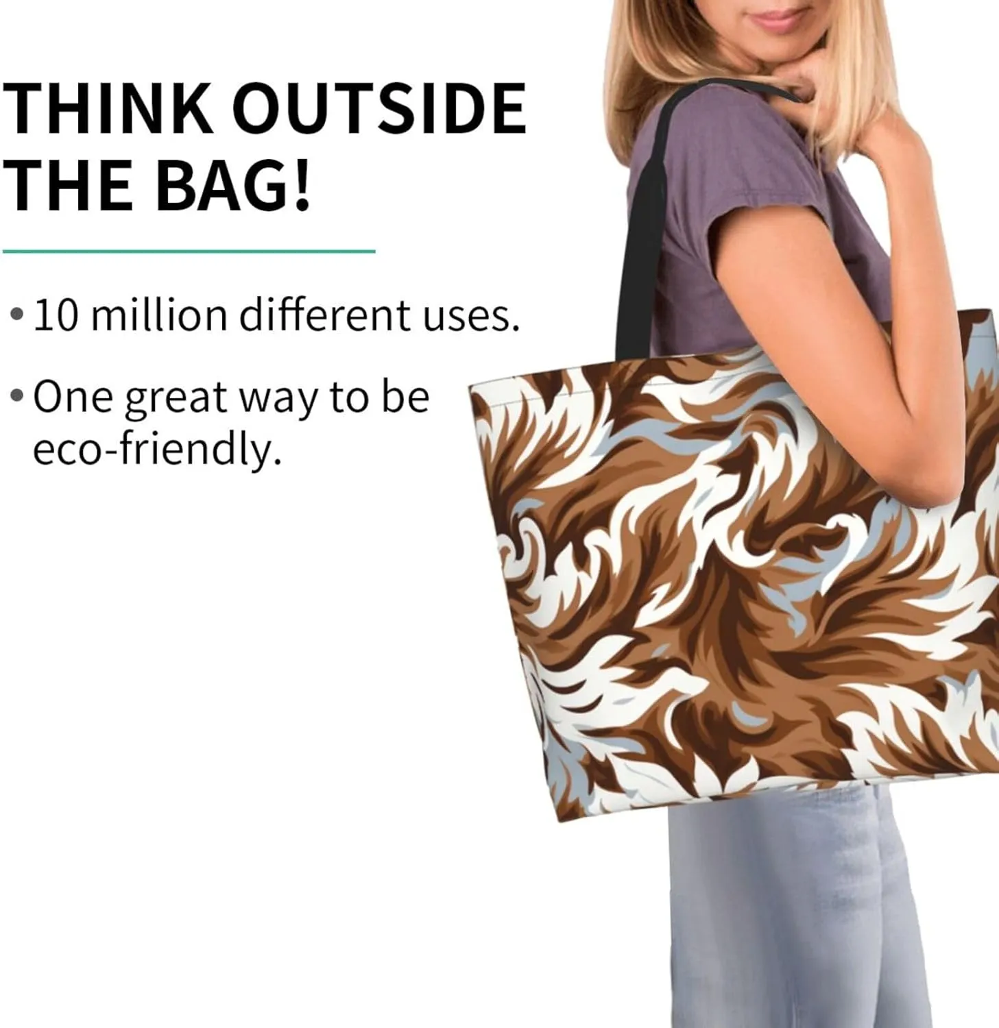 Tote Bag for Women Reusable Grocery Bag Shopping Bag Cat Wearing Flower Tote Bags Handbag Foldable Shoulder Bag